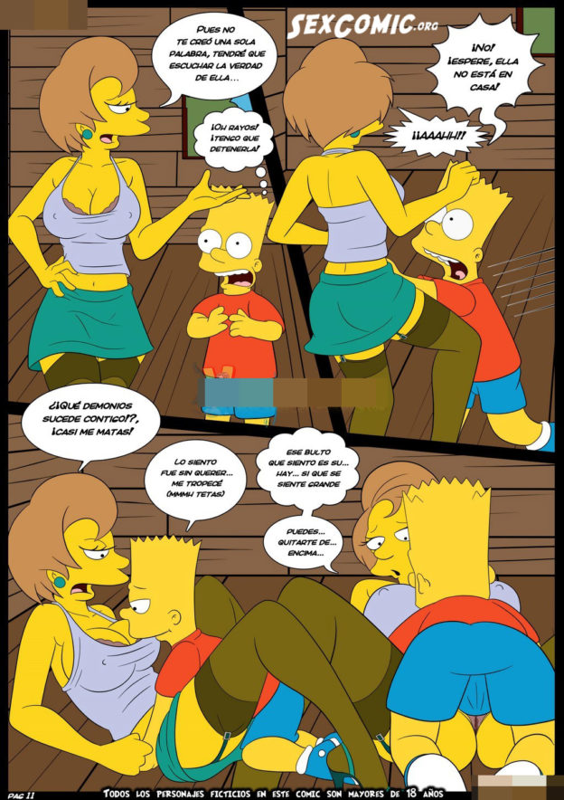 Los Simpsons Xxx Edna Krabappel Follando Con Bart Comic Porno