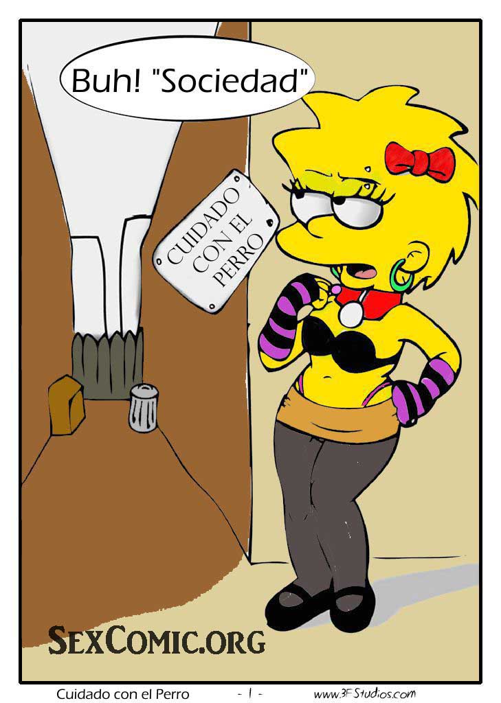 Lisa Simpson Follada por un Perro callejero