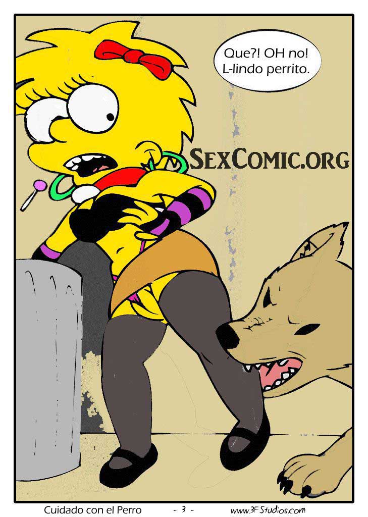 Lisa Simpson Follada Por Un Perro Callejero