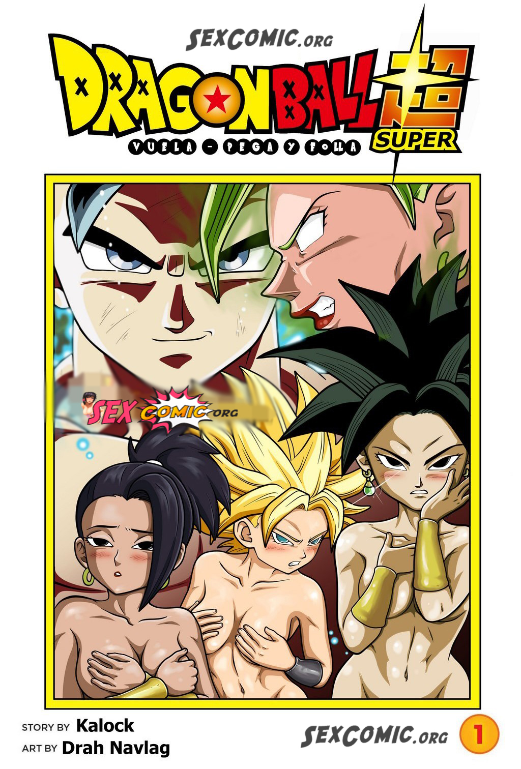 Dragon Ball Super xxx Goku Kale y Caulifa Follando Comic Porno