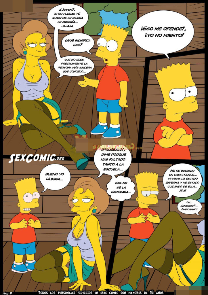 723px x 1024px - Los Simpsons xxx Edna Krabappel Follando con Bart Comic Porno